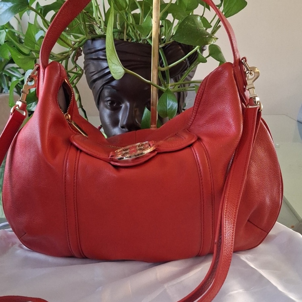 Tory Burch Orange Leather Hobo Bag